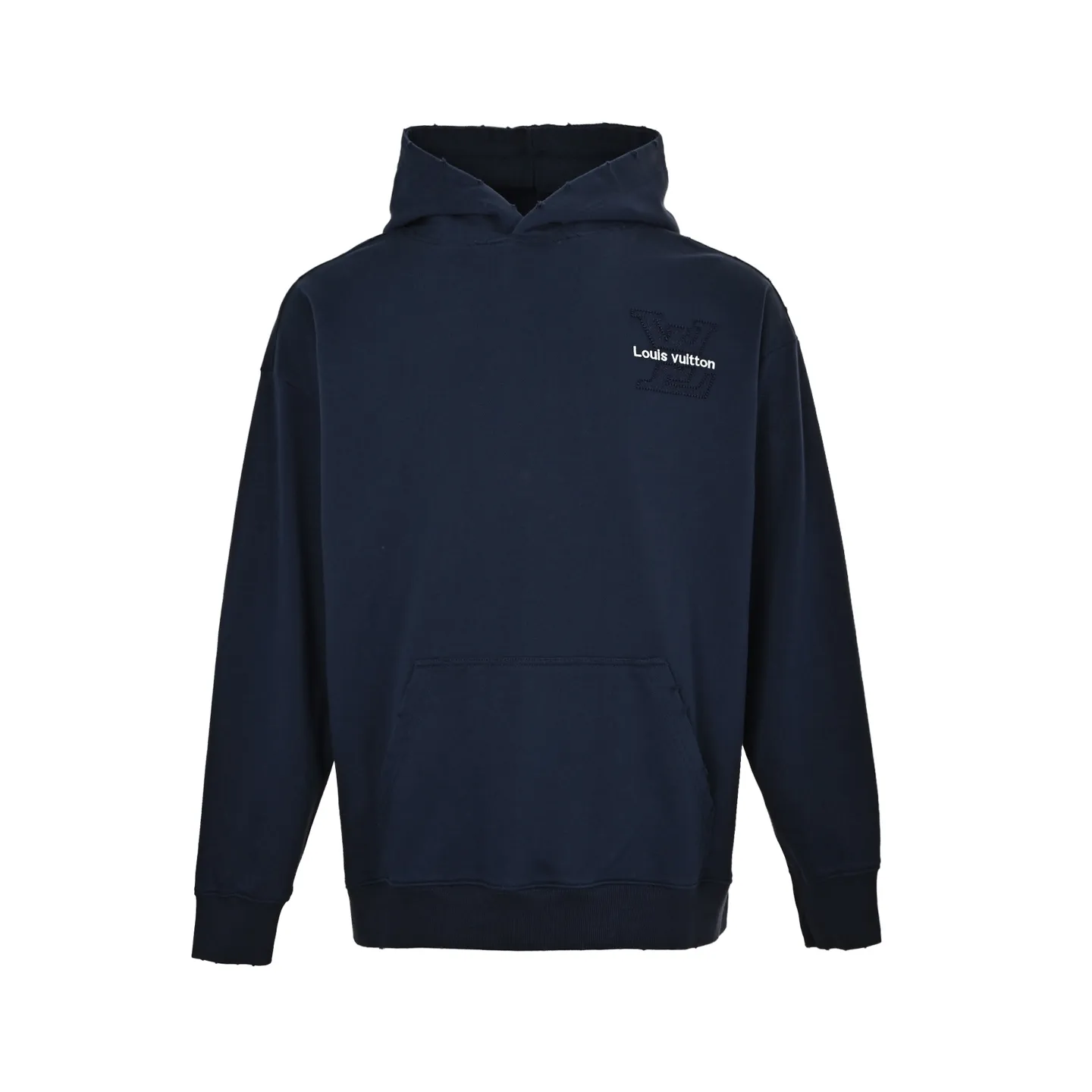 Louis Vuitton/Louis Vuitton tatami embroidered letter logo hole hooded sweatshirt